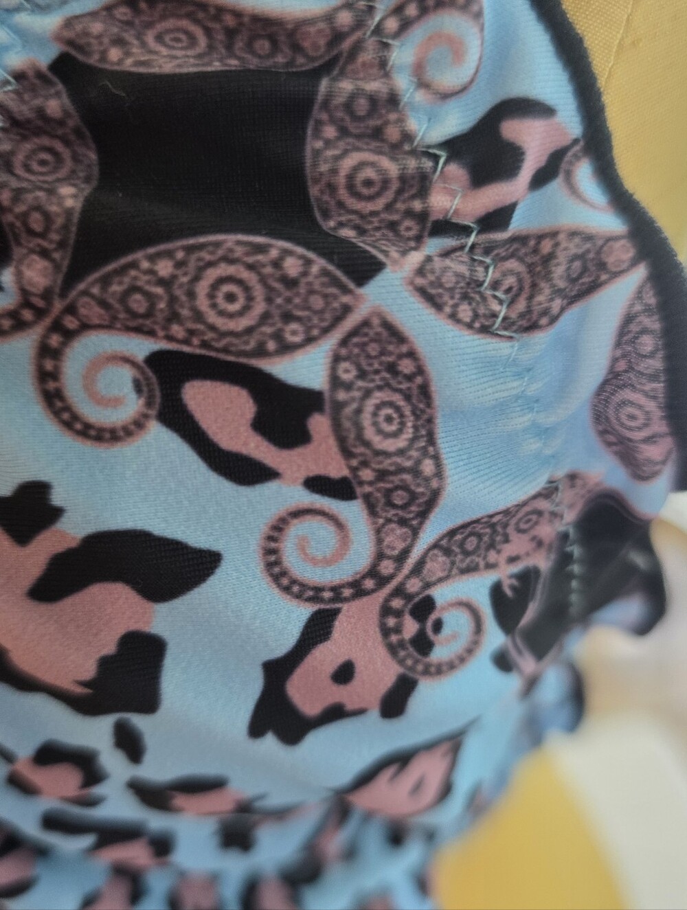 SHEIN Ruffle Bikini Set Blue Print Swimsuit - Picture 5 of 5